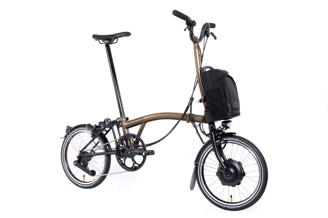 Brompton Electric P Line Urban - 4-Speed - High Handlebar - No Roller Frame