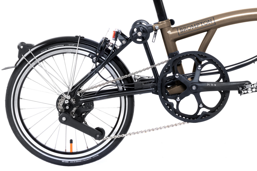 Brompton Electric P Line Urban - 4-Speed - High Handlebar - No Roller Frame