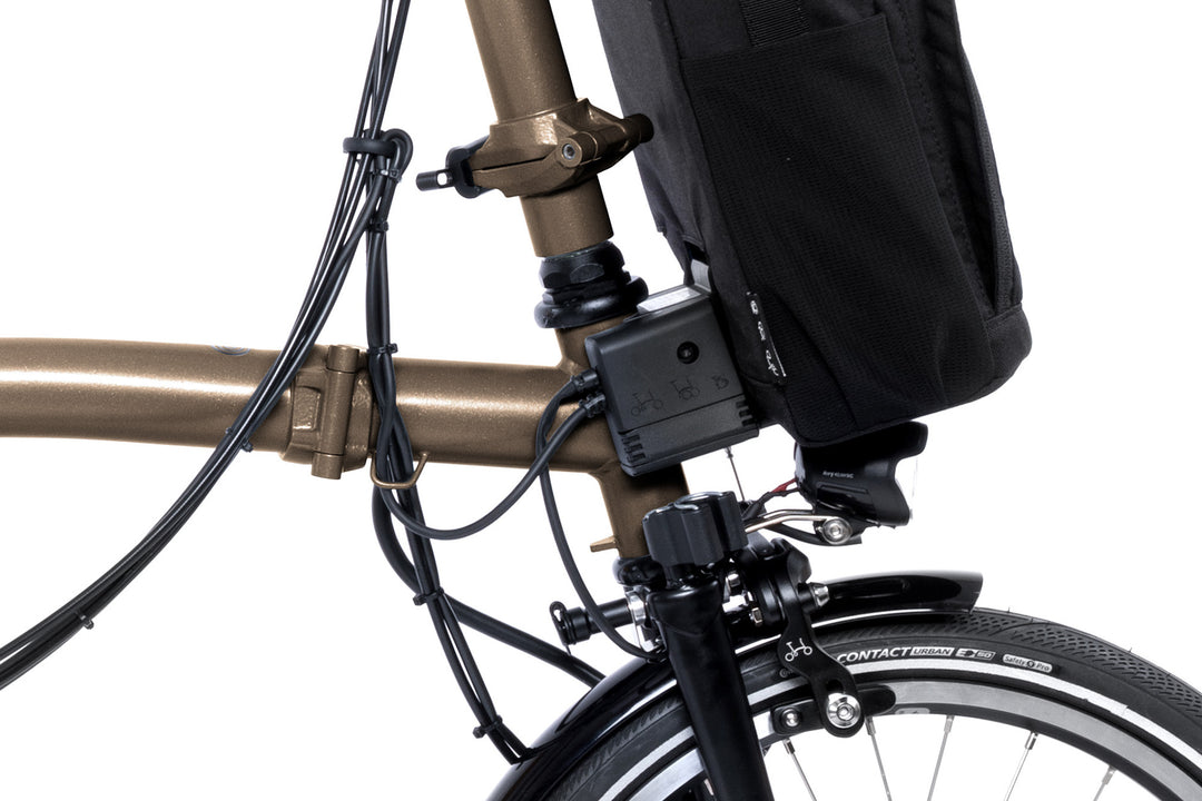 Brompton Electric P Line Urban - 4-Speed - High Handlebar - No Roller Frame