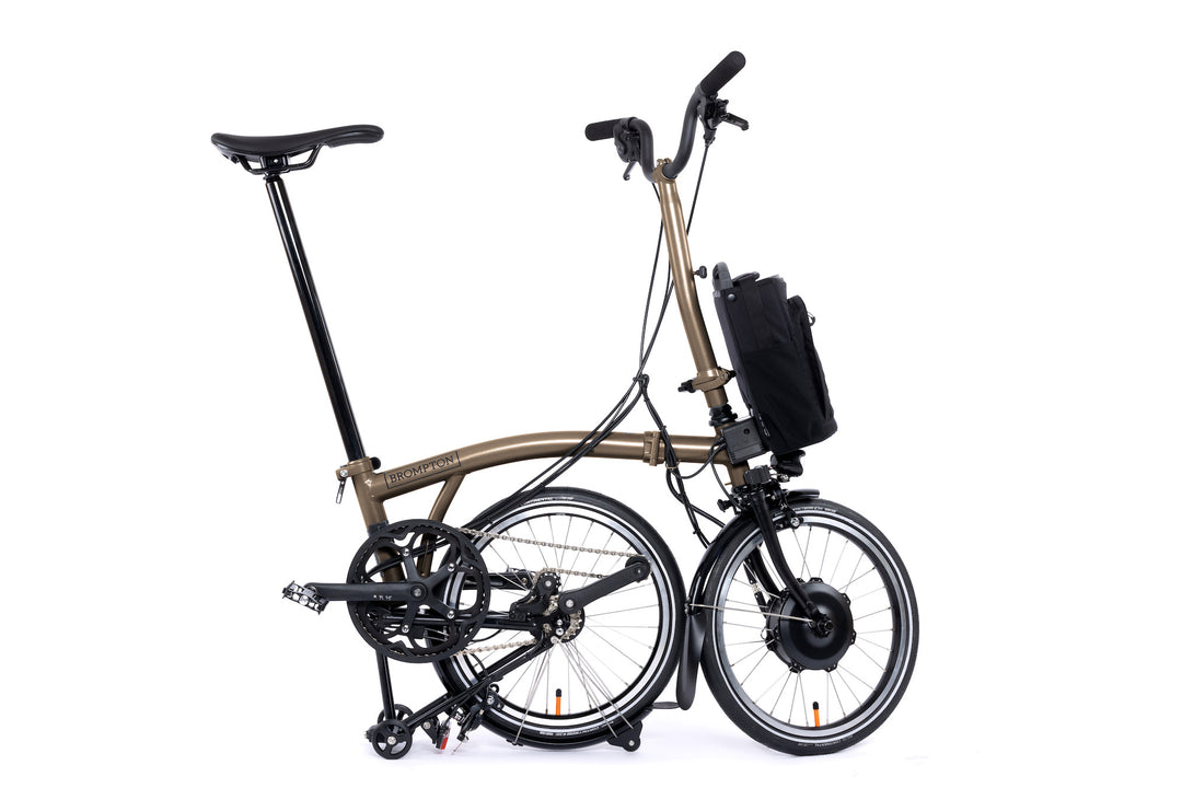 Brompton Electric P Line Urban - 4-Speed - High Handlebar - No Roller Frame