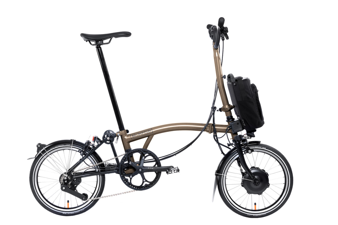 Brompton Electric P Line Urban - 4-Speed - High Handlebar - No Roller Frame