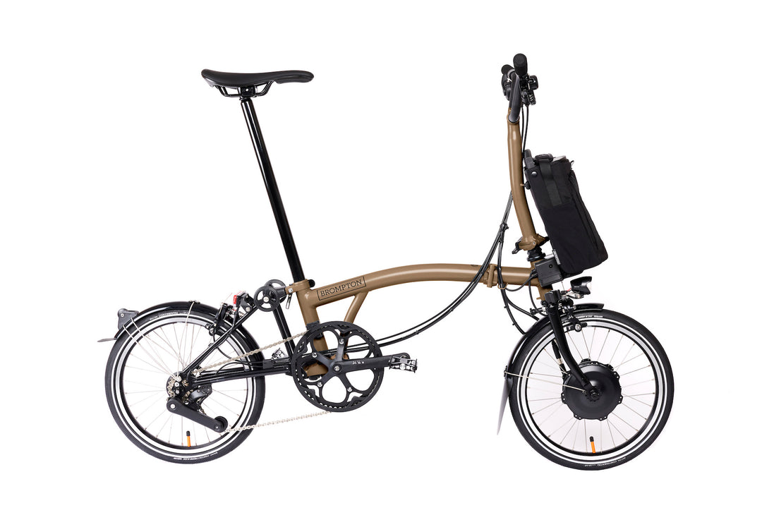 Brompton Electric P Line Urban - 4-Speed - Mid Handlebar - No Roller Frame