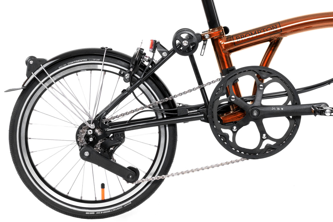 Brompton Electric P Line Urban - 4-Speed - Mid Handlebar - No Roller Frame