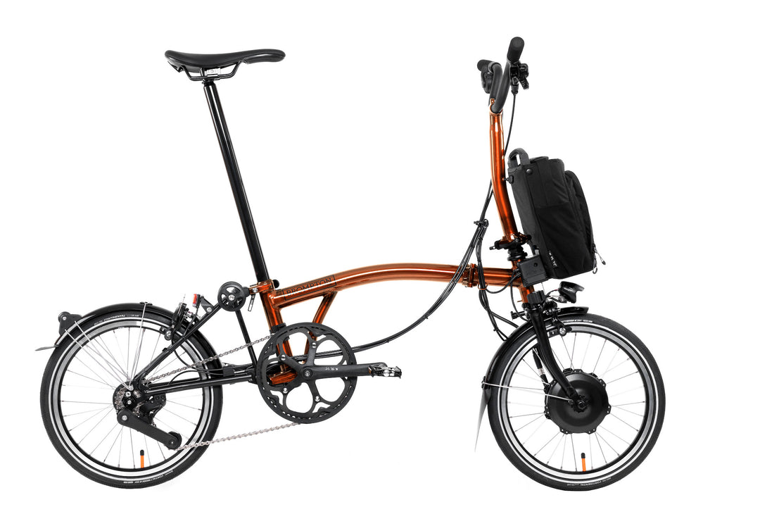 Brompton Electric P Line Urban - 4-Speed - Mid Handlebar - No Roller Frame