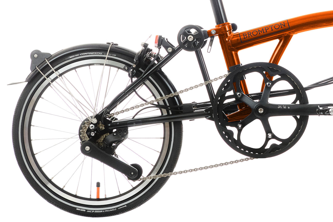 Brompton Electric P Line Urban - 4-Speed - High Handlebar - No Roller Frame