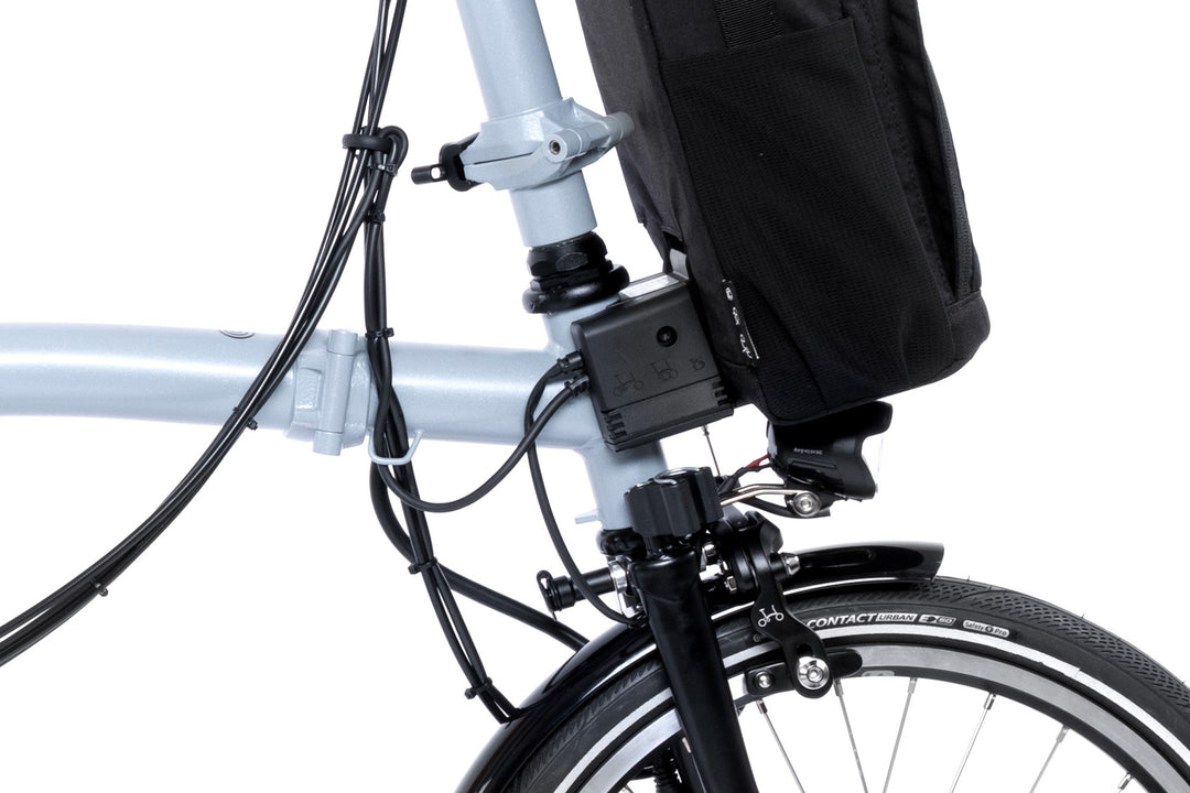 Brompton Electric P Line Urban - 4-Speed - High Handlebar - No Roller Frame