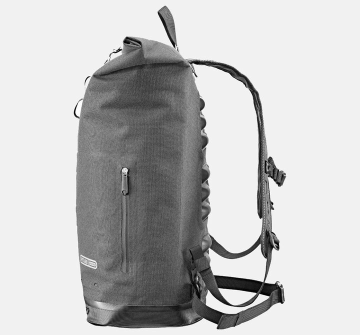 Waterproof Ortlieb Commuter Daypack Urban in Colour Pepper Grey Showing Side View