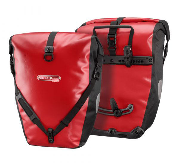 Red Ortlieb Back Roller Classic 40 Litre Capacity Pair of Bike Panniers