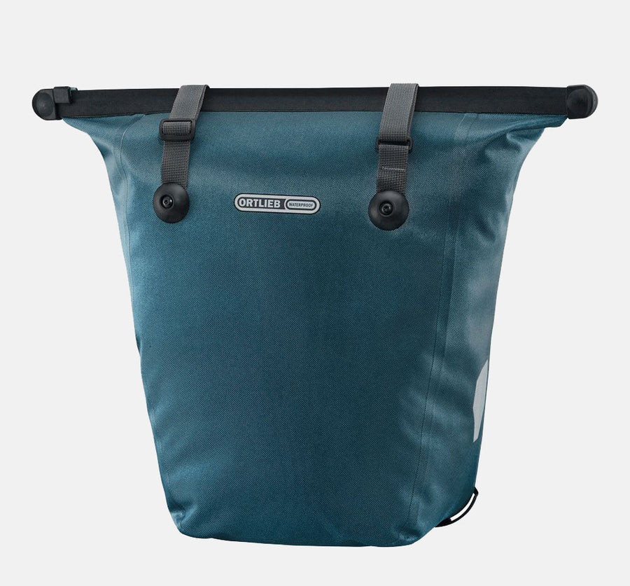 Ortlieb Bike Shopper Pannier Single Bag for Everyday Use in Colour Petrol Blue