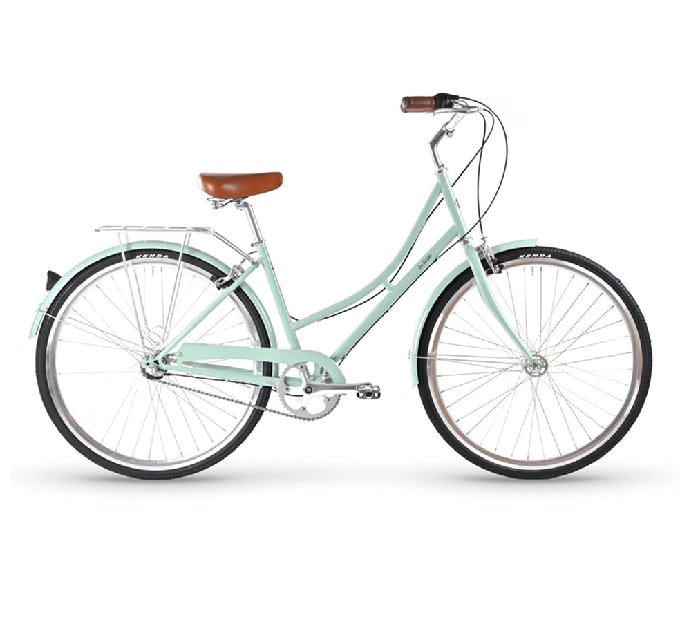 Lochside Step Thru Three Speed City Bike in Colour Seafood Green