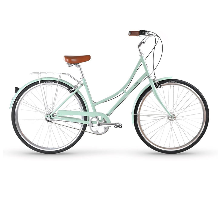 Lochside Step Thru Three Speed City Bike in Colour Seafood Green