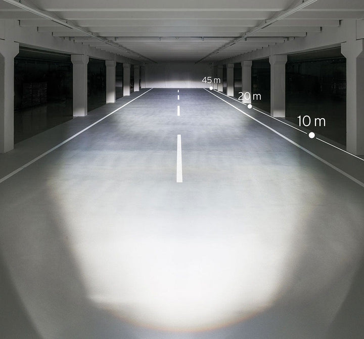 B&M IQ-X T Senso Plus 100 LUX Front Dynamo Light Beam Pattern (5844416579)