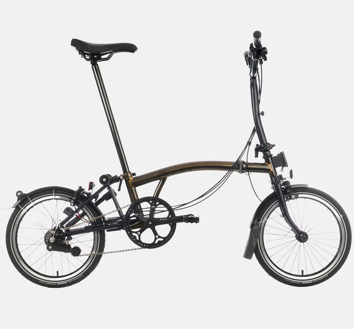 2023 Brompton C Line Urban Mid Handlebar 2-speed folding bike in Black Lacquer - profile