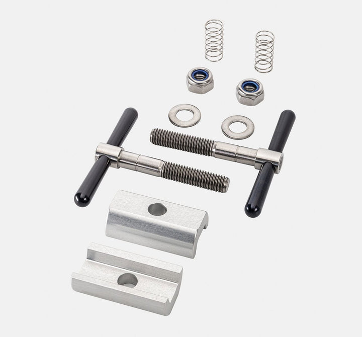 Brompfication Hinge Clamp Set with Clear Titanium Plates and Black Levers (4632337383475)