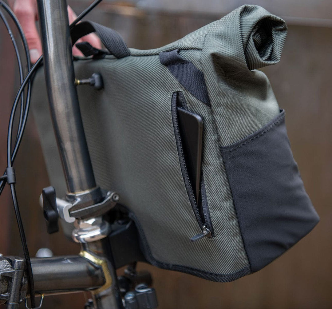 Brompton Borough Roll Top Medium Shoulder Messenger in Olive (4557758267443)
