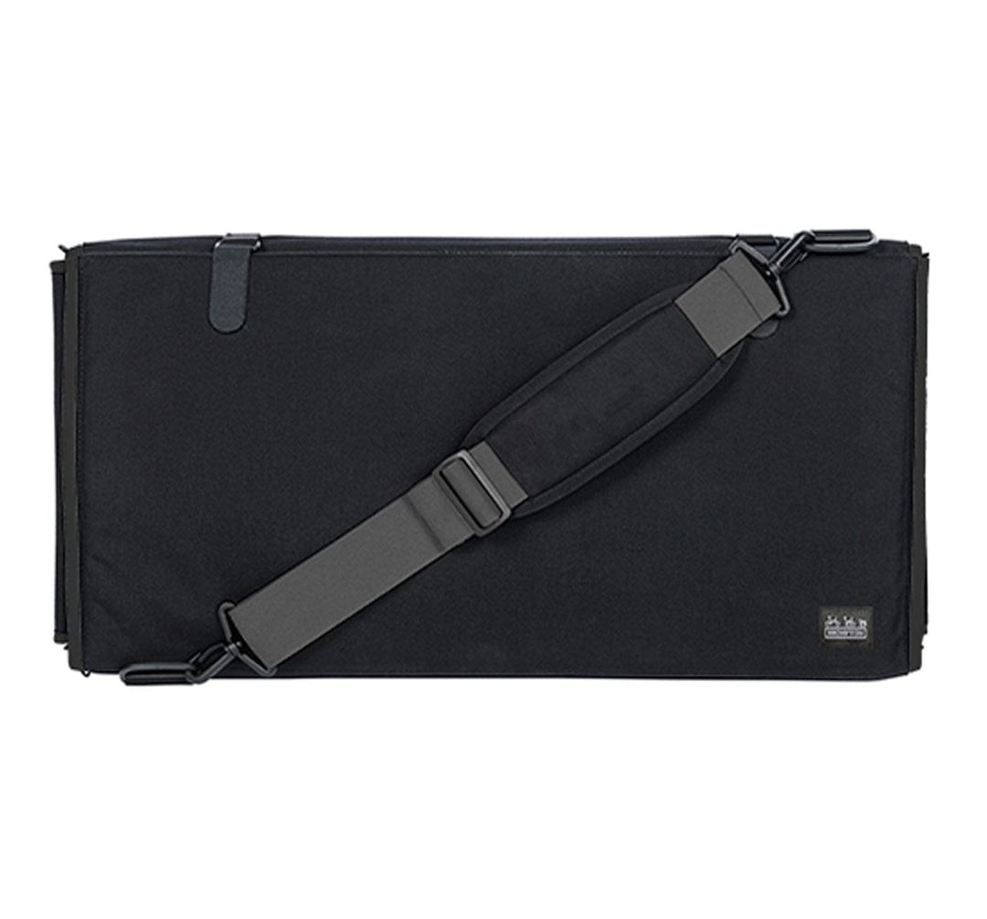 Brompton Padded Travel Bag with 4 Rollers Shown Folded from the Top (5251453955)