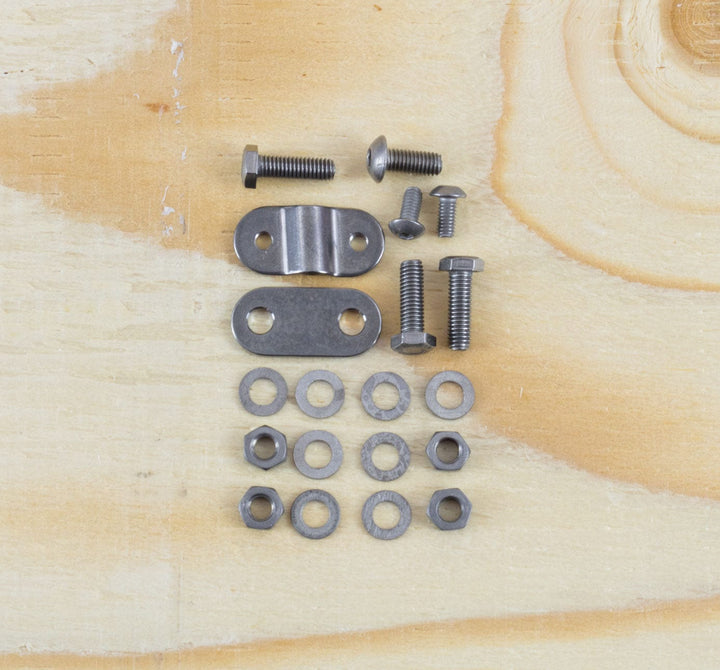 NOV Design Brompton Mudguard Anchor Plate and Bolt Kit - Titanium (726972006451)
