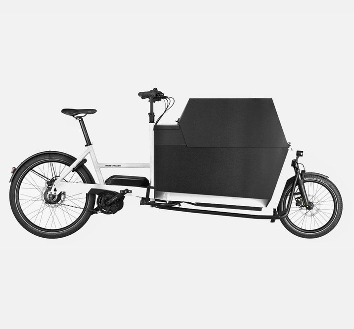 Riese & Muller Transporter2 85 in White with High Box Cover