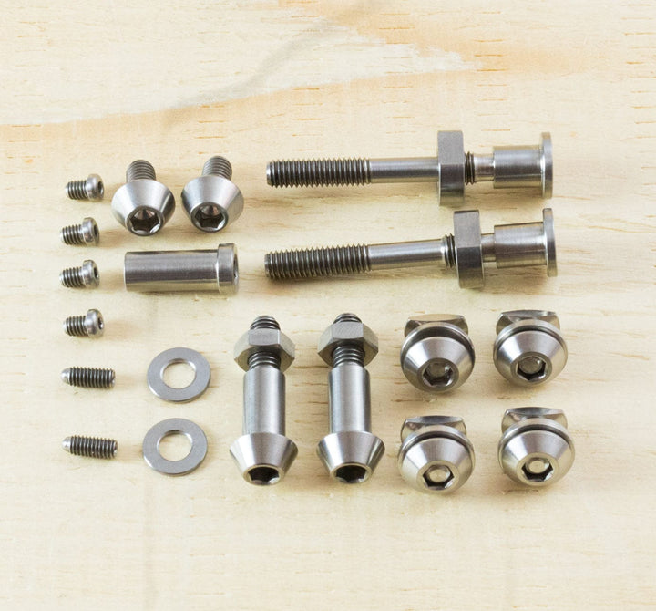 Ti Parts Workshop Titanium Brake Bolt Kit for Brompton in Raw Ti (1416439169075)