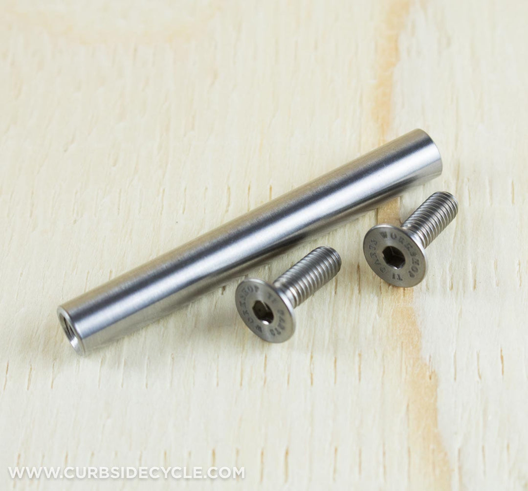 TPW Titanium Hinge & Spindle Set in Raw Titanium for Brompton (9707110403)