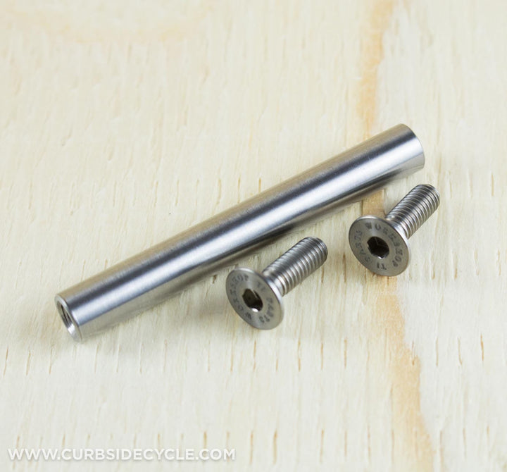 TPW Titanium Hinge & Spindle Set in Raw Titanium for Brompton (9707110403)