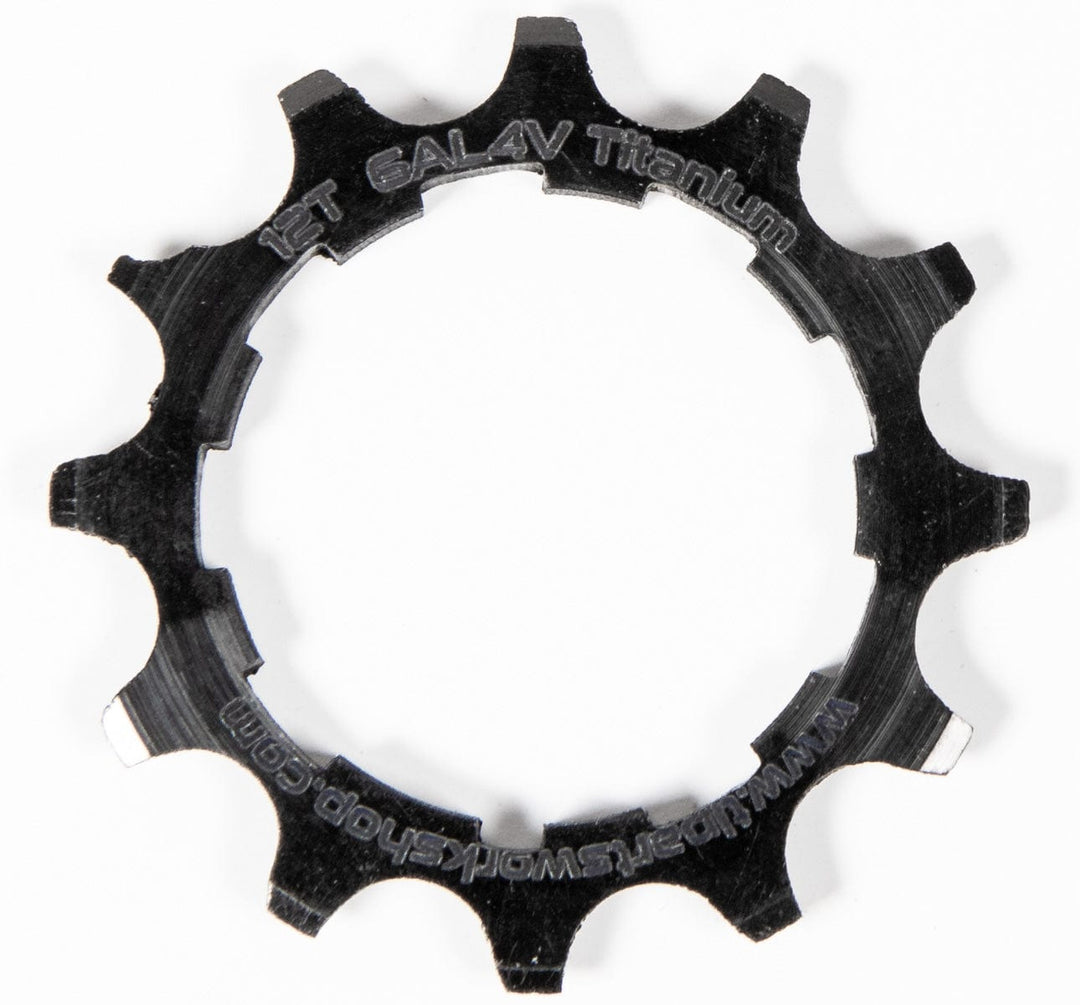 TI Parts Workshop Rear Cog Titanium in Black 12T