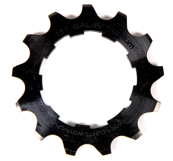 TI Parts Workshop Rear Cog Titanium in black 13T