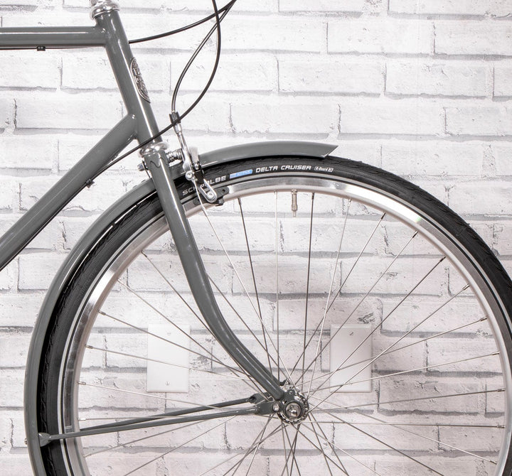 Pelago 3 Speed Bristol Large Traffic grey Vintage roadster front detail (6613418770483)