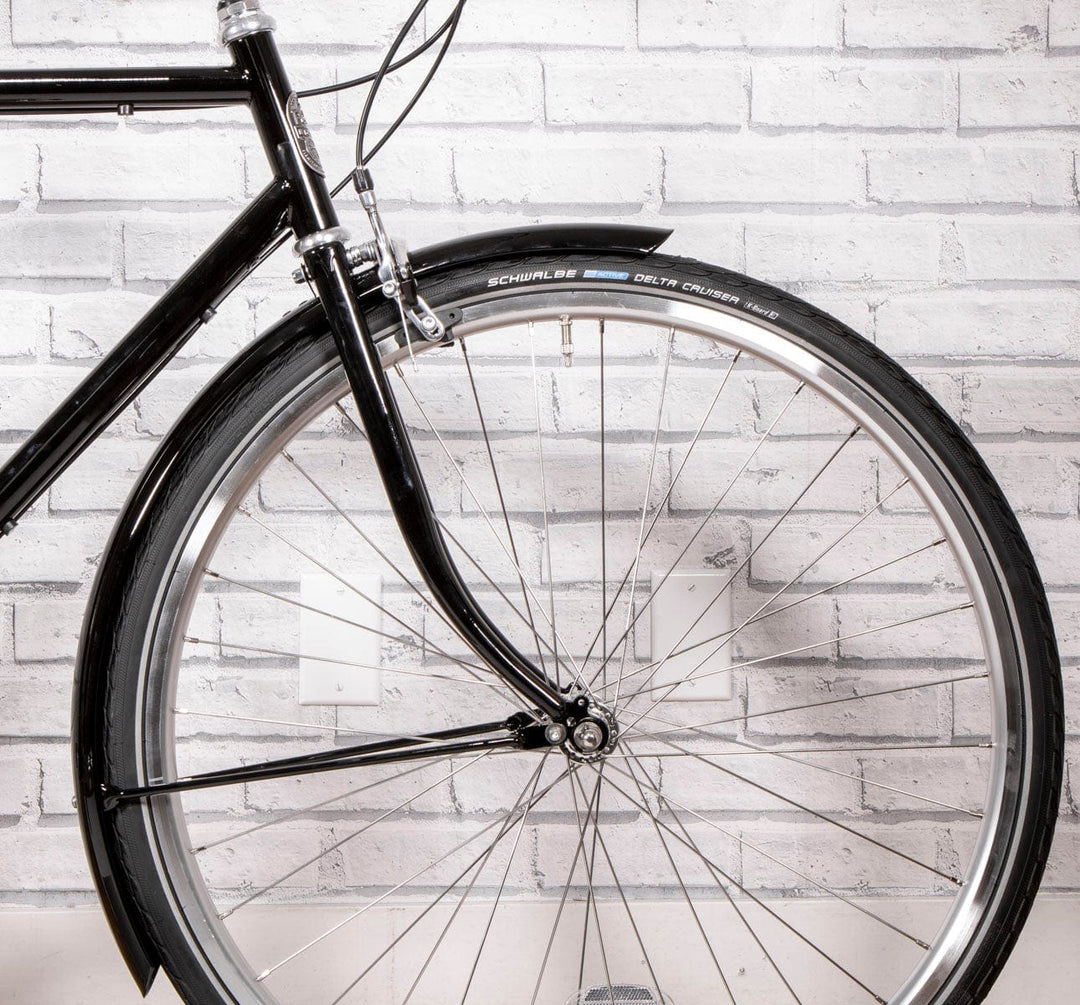 Pelago 3 Speed Bristol black Medium Vintage roadster front detail (6613418770483)