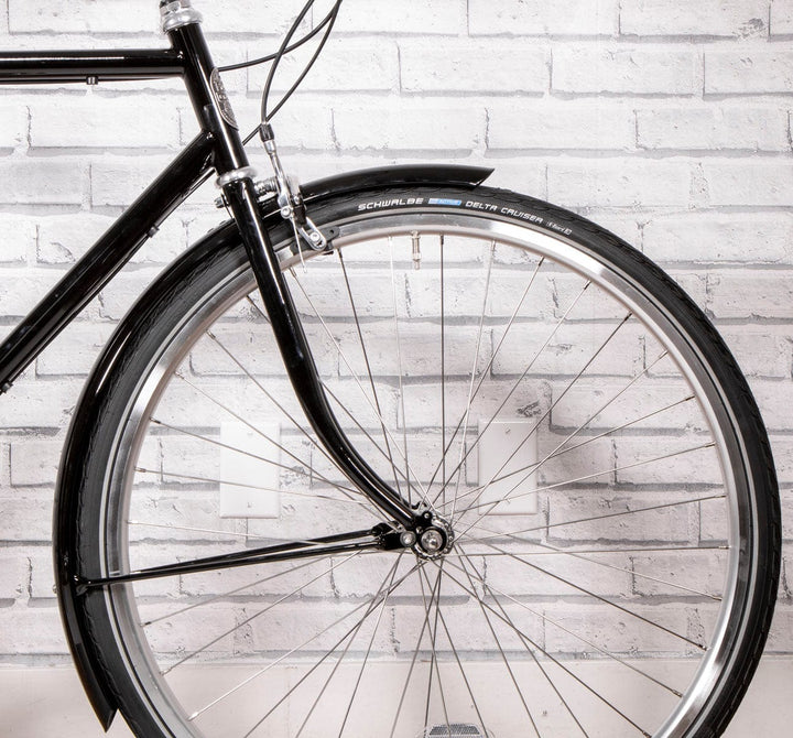 Pelago 3 Speed Bristol black Medium Vintage roadster front detail (6613418770483)