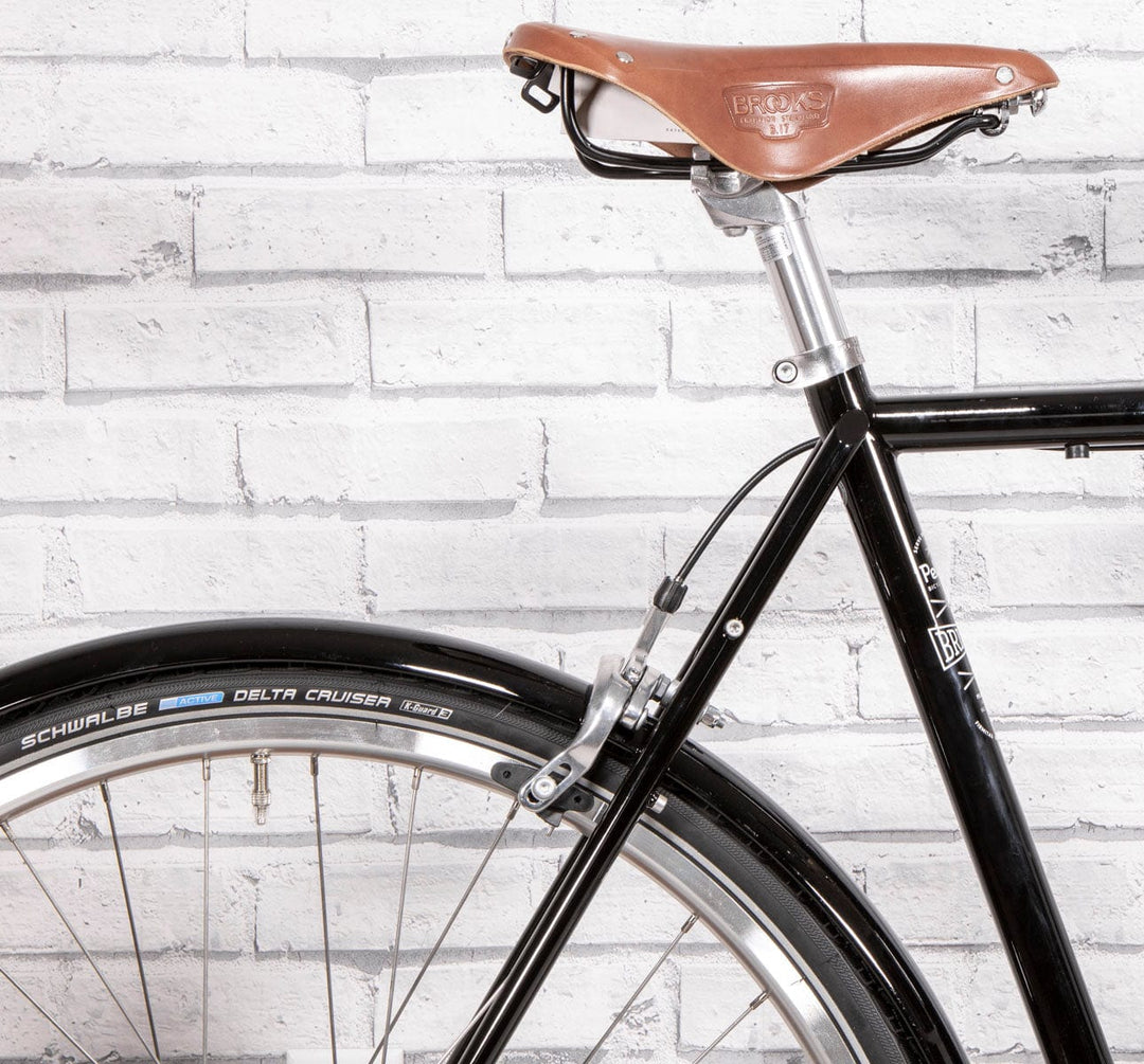 Pelago 3 Speed Bristol black Medium Vintage roadster rear upper detail brooks b17 saddle (6613418770483)