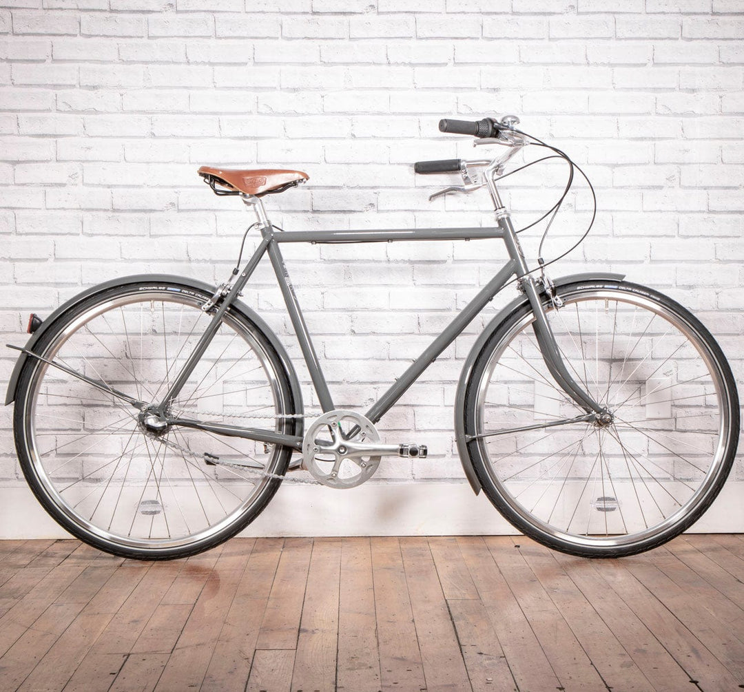 Pelago 3 Speed Bristol Medium Traffic Grey Vintage roadster full detail (6613418770483)