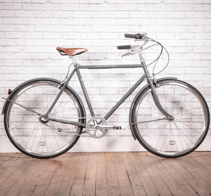 Pelago 3 Speed Bristol Medium Traffic Grey Vintage roadster full detail (6613418770483)