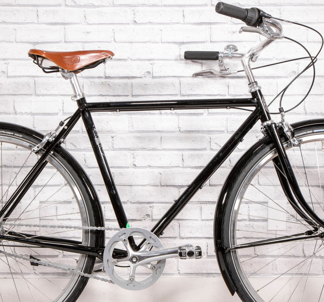 Pelago 3 Speed Bristol small black Vintage roadster middle detail (6613418770483)