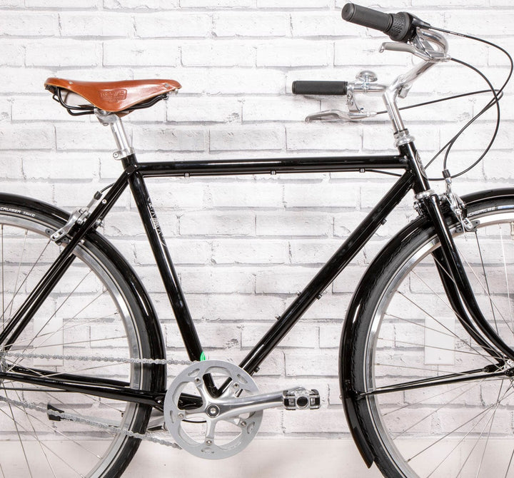 Pelago 3 Speed Bristol small black Vintage roadster middle detail (6613418770483)