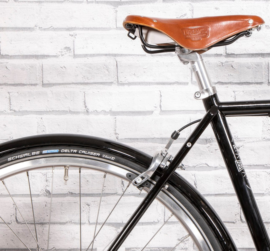 Pelago 3 Speed Bristol small black Vintage roadster rear upper detail brooks b17 saddle (6613418770483)