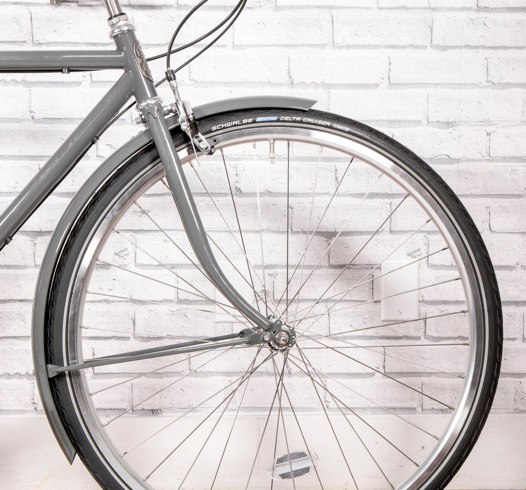 Pelago 3 Speed Bristol small traffic grey Vintage roadster front detail (6613418770483)