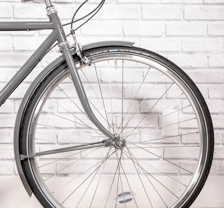 Pelago 3 Speed Bristol small traffic grey Vintage roadster front detail (6613418770483)