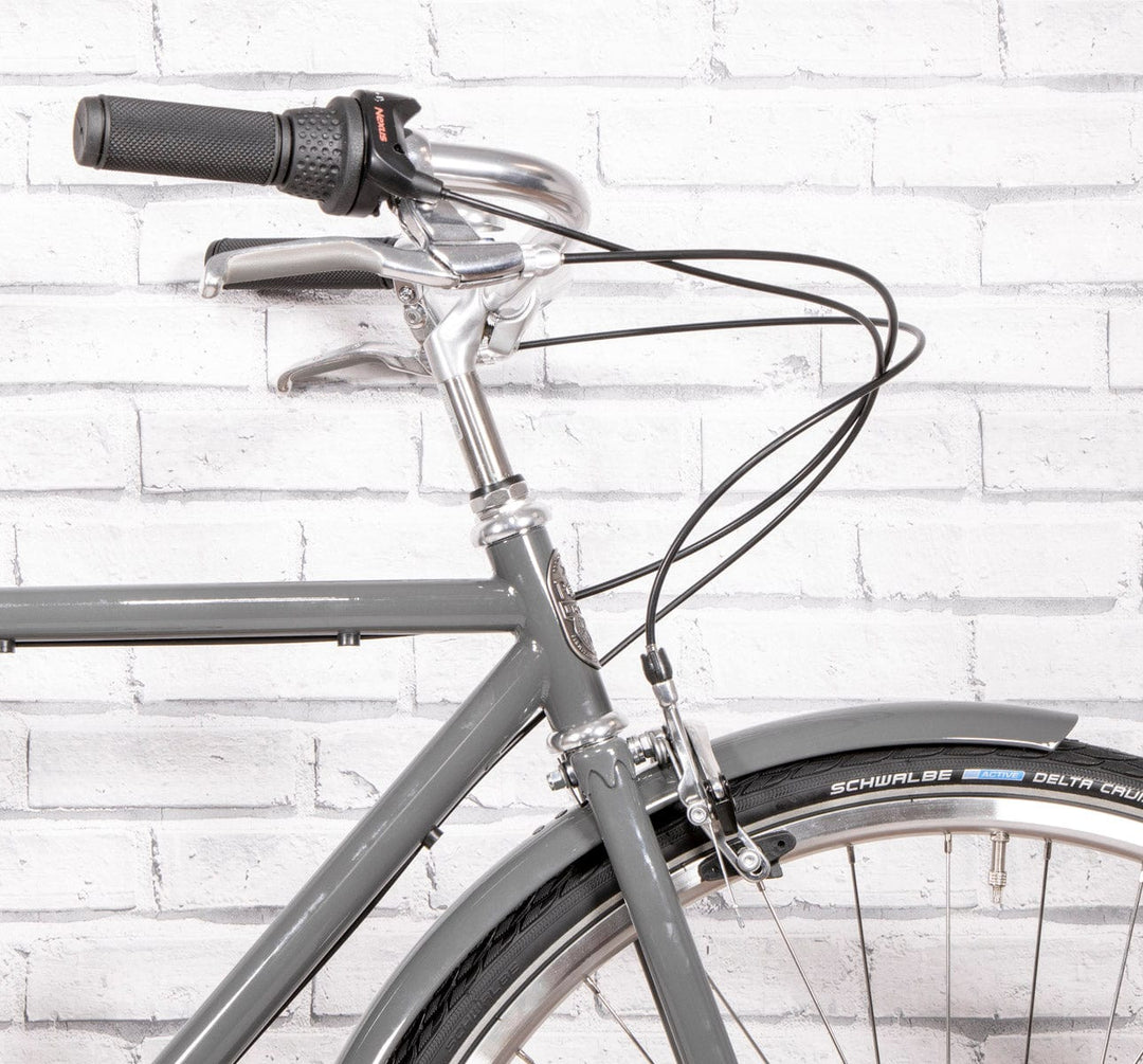 Pelago 3 Speed Bristol small traffic grey Vintage roadster front upper detail (6613418770483)