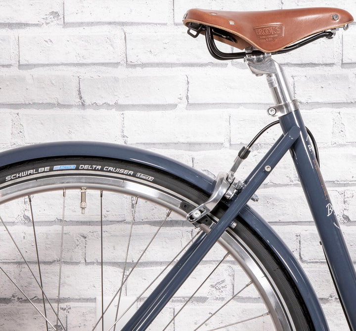 Pelago 3 Speed Brooklyn Medium Blue note Vintage rear upper detail with brooks b17 saddle (6614074425395)