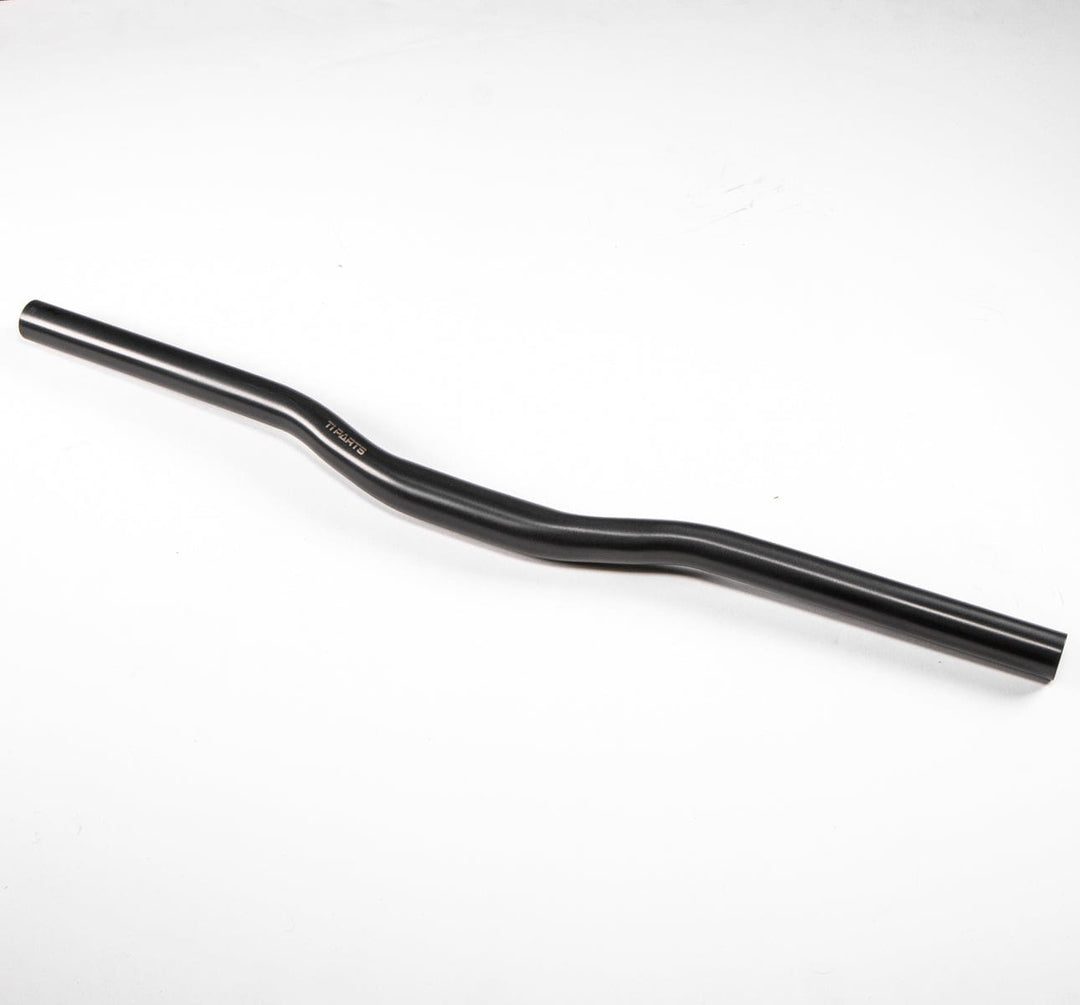 Ti Parts Workshop Low Rise Handlebar - Titanium - Black (6735093956659)