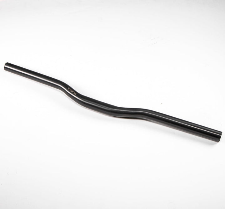 Ti Parts Workshop Low Rise Handlebar - Titanium - Black (6735093956659)