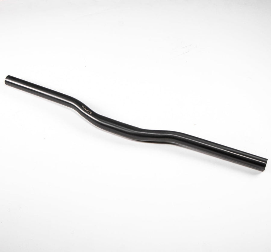 Ti Parts Workshop Low Rise Handlebar - Titanium - Black (6735093956659)