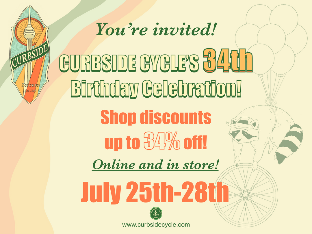 Curbside Cycle's 34th Birthday Sale!