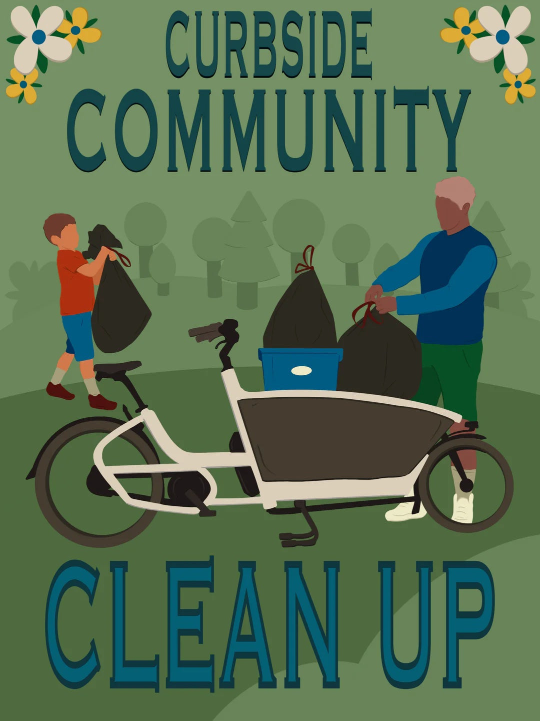 Curbside Community Cleanup Promotional Poster