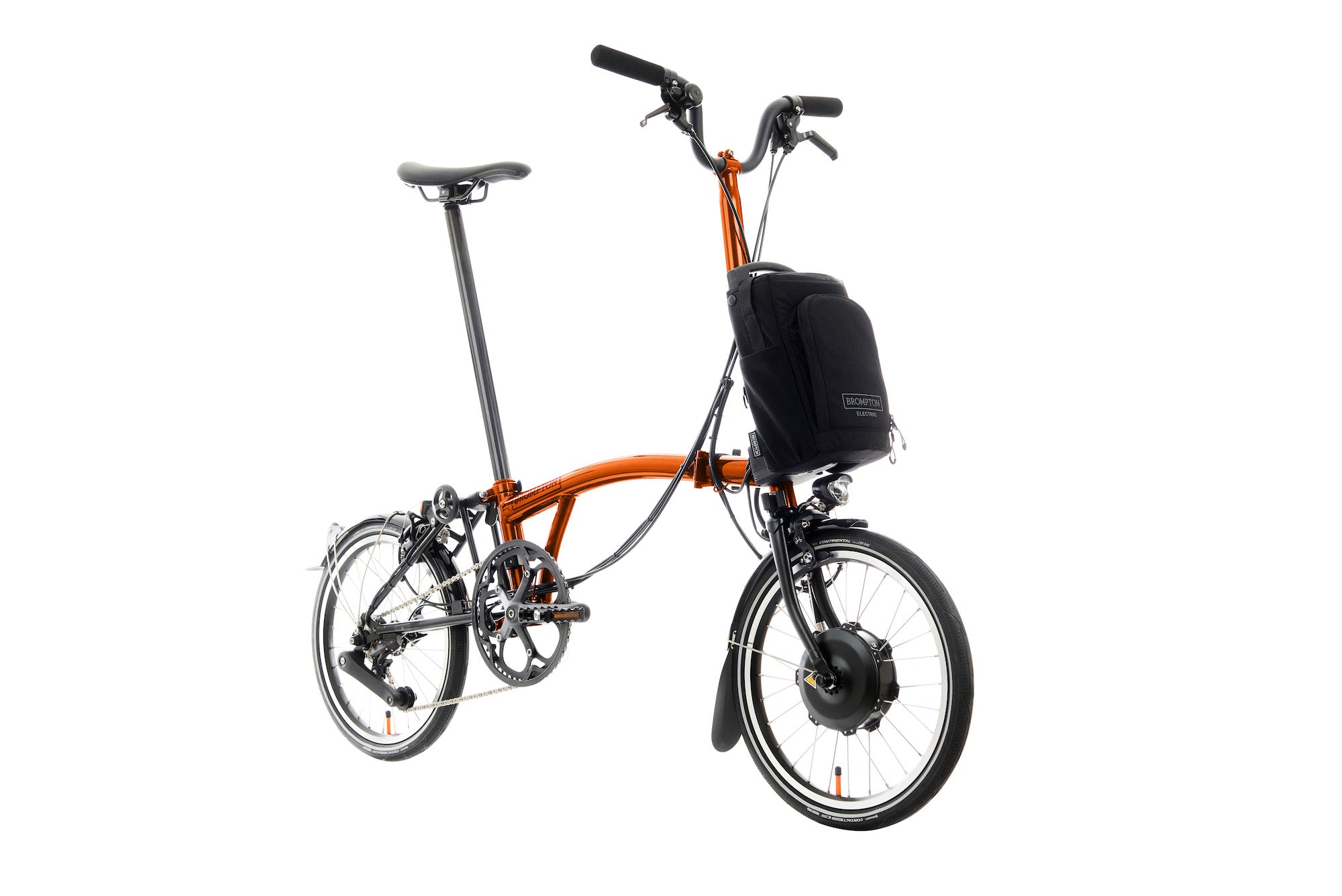 Brompton Electric P Line Urban - High Handlebar - Titanium Folding