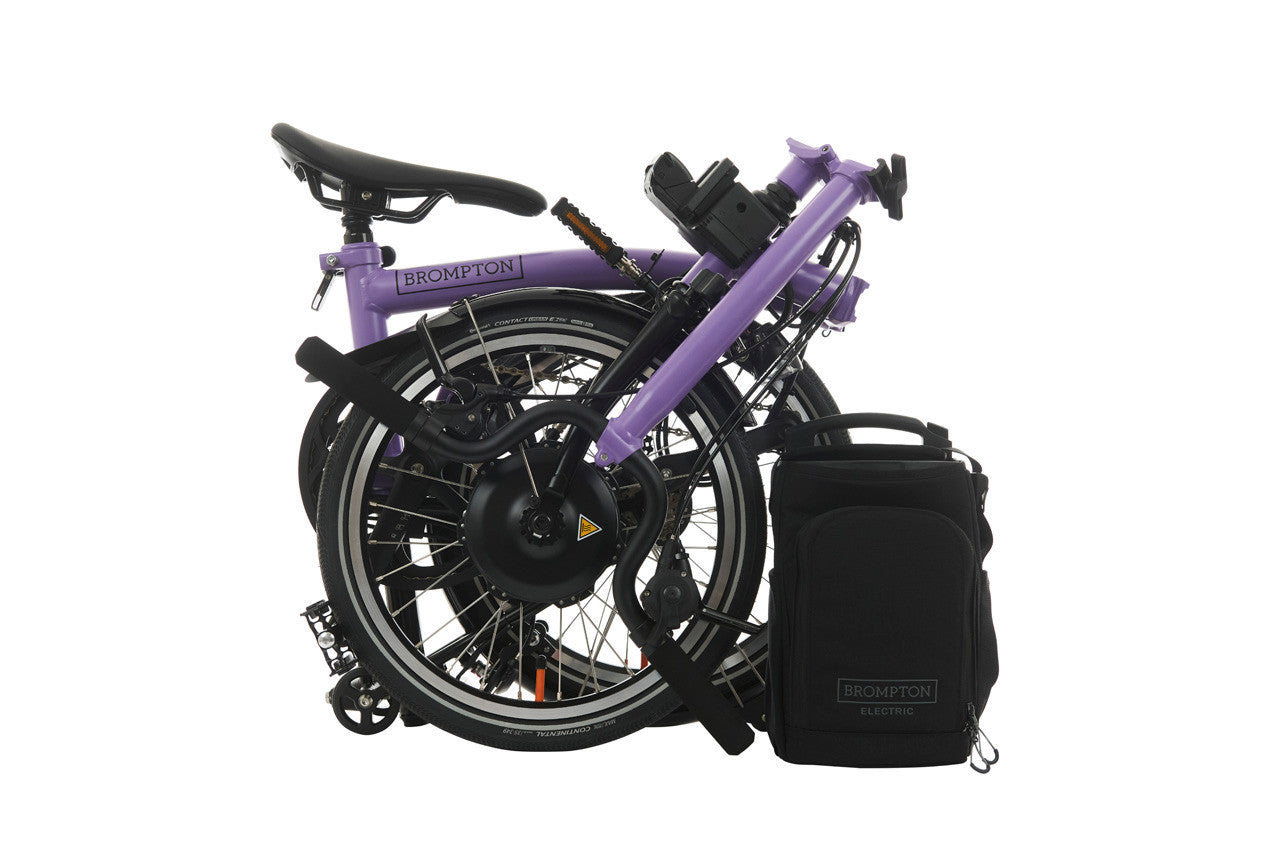 Brompton Electric P Line Urban - Mid Handlebar - Titanium Folding E-Bike