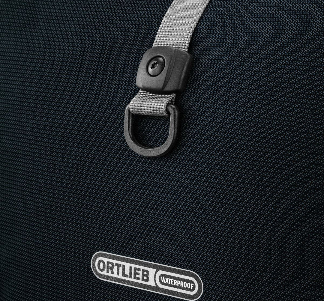 Ortlieb Back Roller Urban Pannier Close Up of Front Closure and Waterproof Material