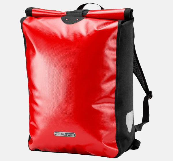 Ortlieb Backpack Messenger Bag Durable German Bike Bag in Colour Red Front View
