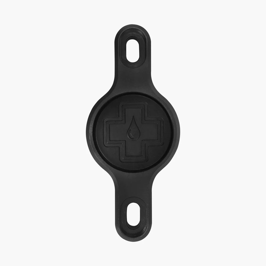 Muc-Off Apple Air Tag Holder Security Measure in Black on White Background